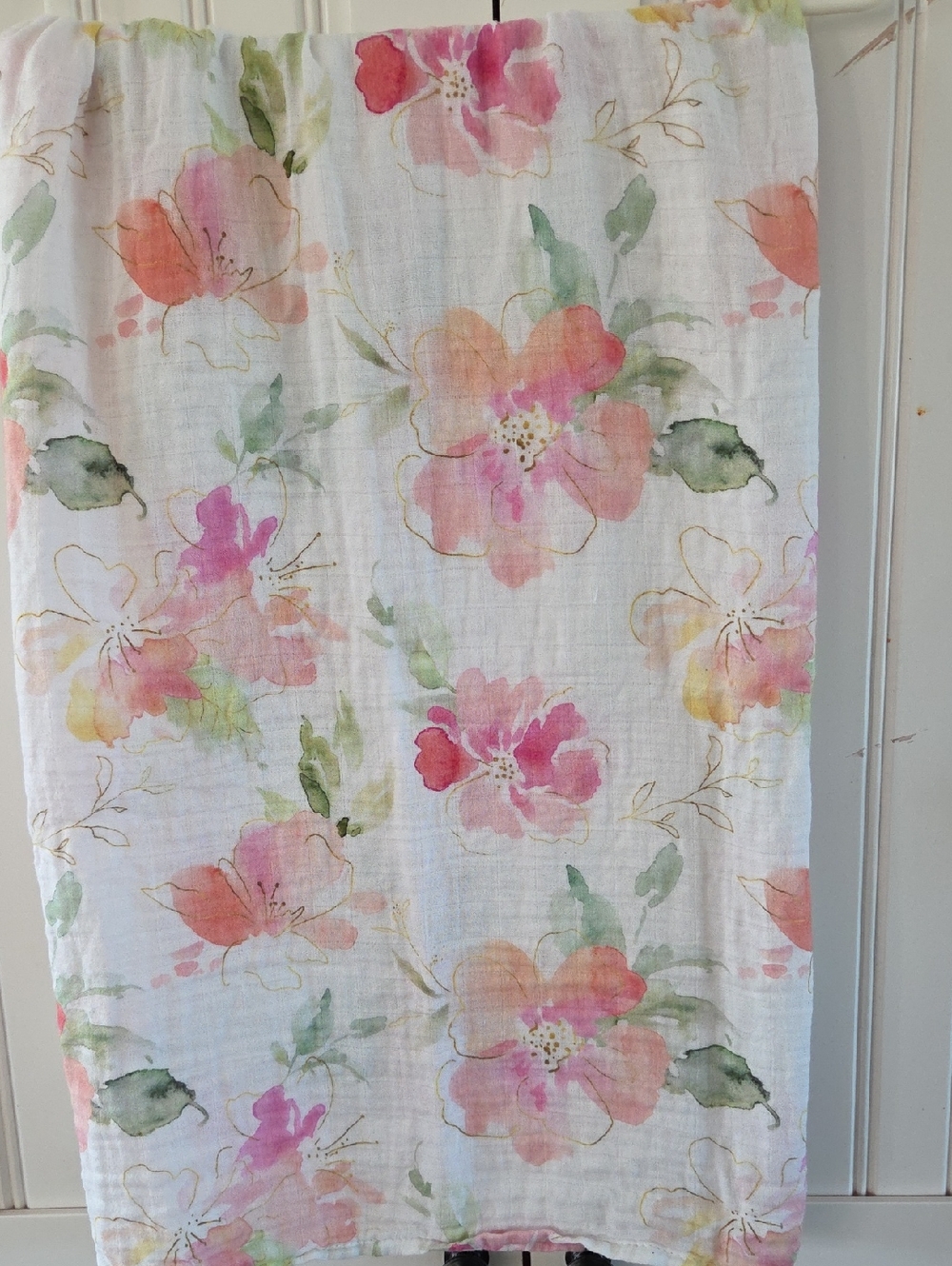 Floral Baby Girl Swaddle Blanket Cotton Gauze
